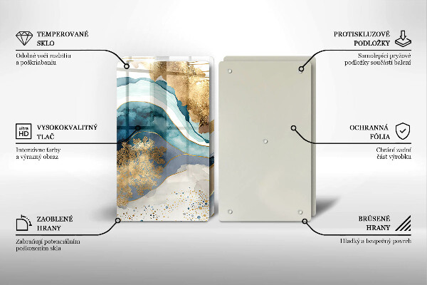 Placa din sticla protectie perete bucatarie Marmură colorată