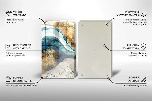 Placa din sticla protectie perete bucatarie Marmură colorată