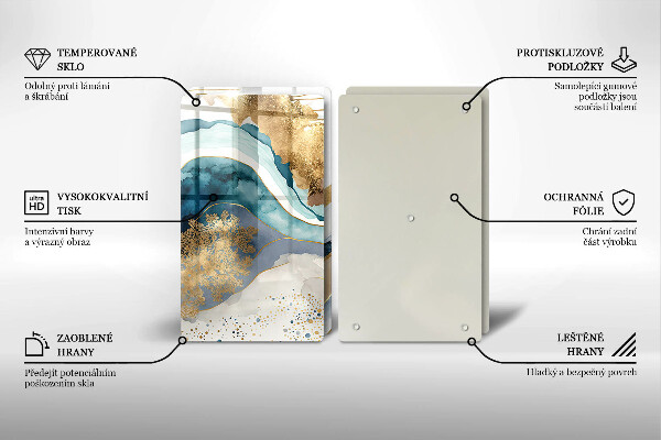 Placa din sticla protectie perete bucatarie Marmură colorată