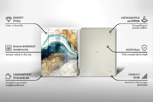 Placa din sticla protectie perete bucatarie Marmură colorată