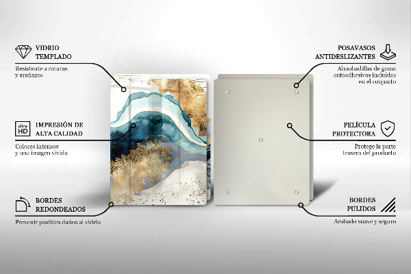 Placa din sticla protectie perete bucatarie Marmură colorată