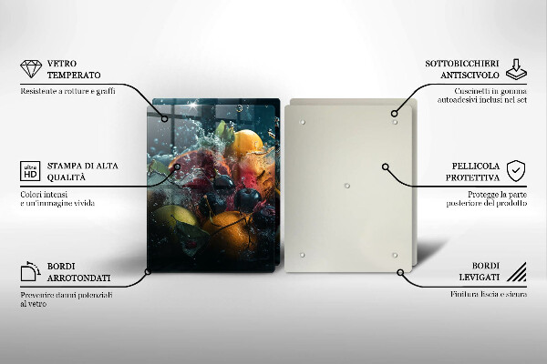 Placa din sticla protectie perete bucatarie Fructe în apă