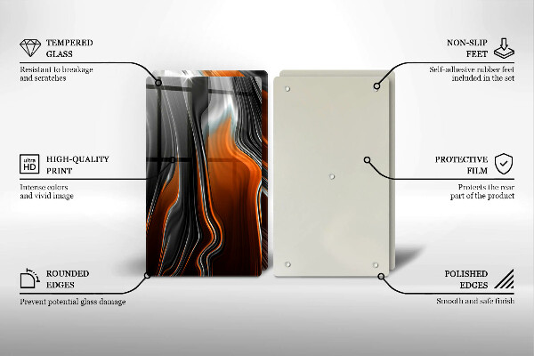 Placa din sticla protectie perete bucatarie Model abstract