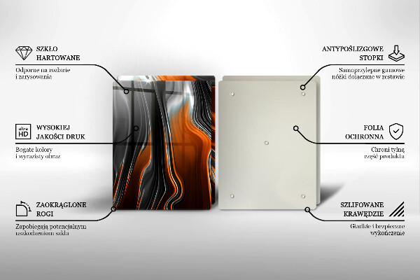 Placa din sticla protectie perete bucatarie Model abstract