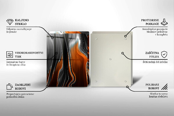 Placa din sticla protectie perete bucatarie Model abstract