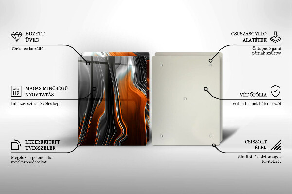 Placa din sticla protectie perete bucatarie Model abstract