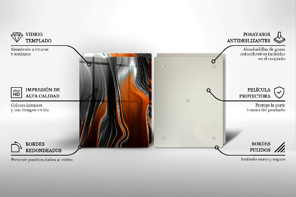 Placa din sticla protectie perete bucatarie Model abstract