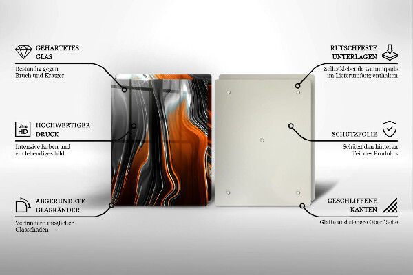 Placa din sticla protectie perete bucatarie Model abstract