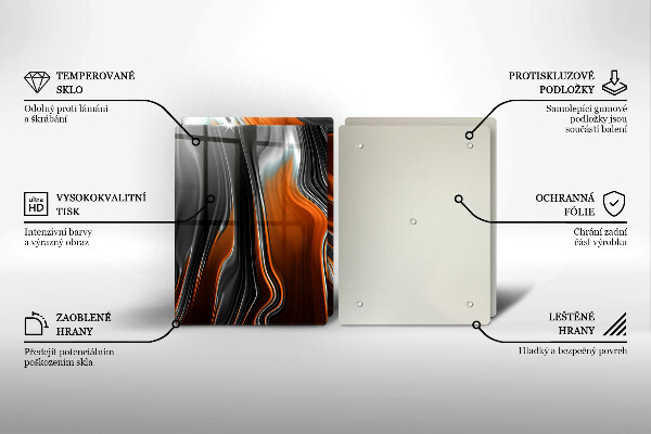 Placa din sticla protectie perete bucatarie Model abstract