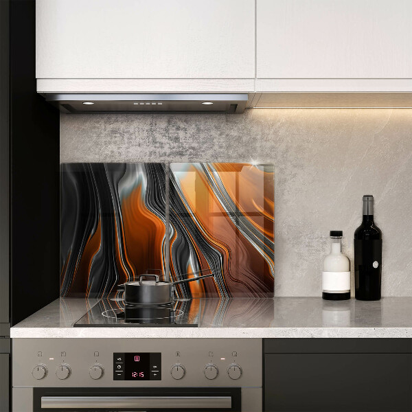 Placa din sticla protectie perete bucatarie Model abstract