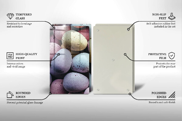 Placa din sticla protectie perete bucatarie Ouă de paște