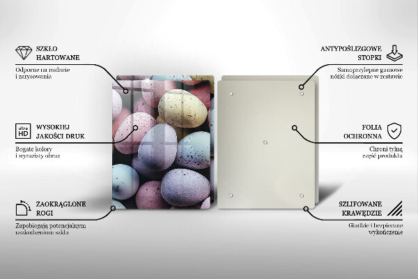 Placa din sticla protectie perete bucatarie Ouă de paște