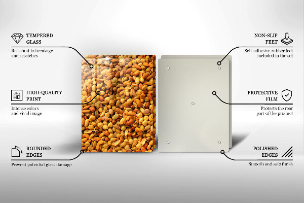 Placa din sticla protectie perete bucatarie Amestecul de nuci