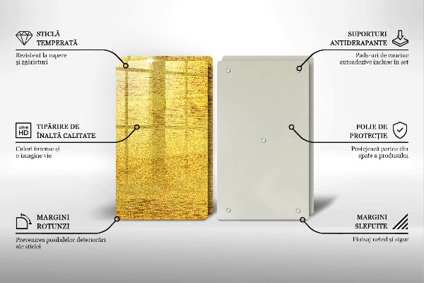 Placa din sticla protectie perete bucatarie Abstracție galbenă