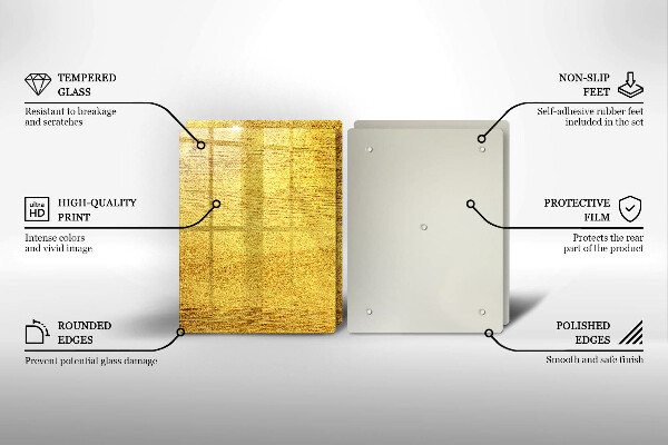 Placa din sticla protectie perete bucatarie Abstracție galbenă