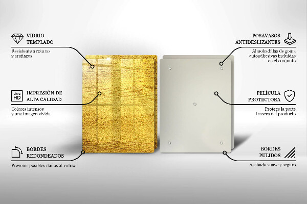 Placa din sticla protectie perete bucatarie Abstracție galbenă