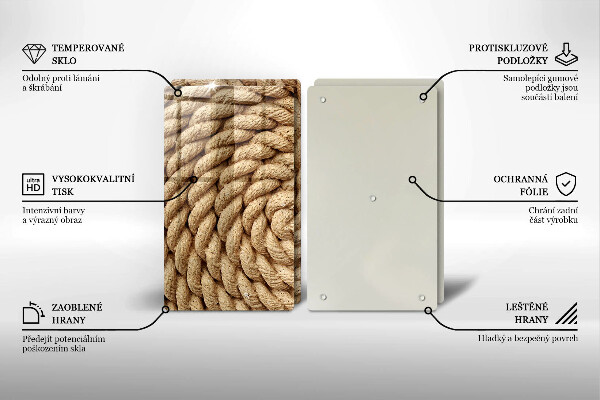 Placa din sticla protectie perete bucatarie Funie încolăcită