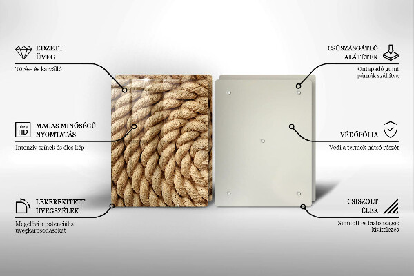 Placa din sticla protectie perete bucatarie Funie încolăcită