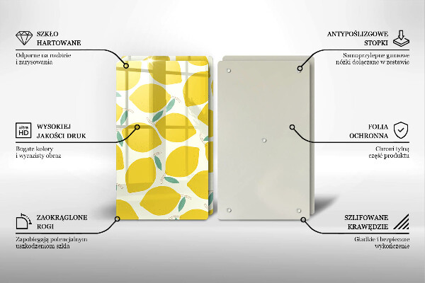 Placa din sticla protectie perete bucatarie Lămâi din desene animate