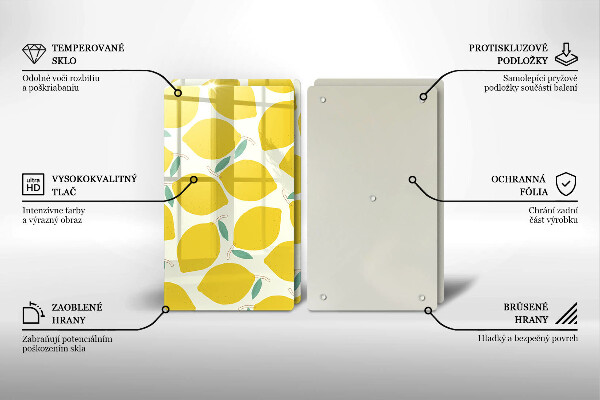 Placa din sticla protectie perete bucatarie Lămâi din desene animate