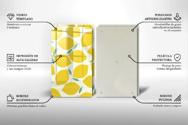 Placa din sticla protectie perete bucatarie Lămâi din desene animate