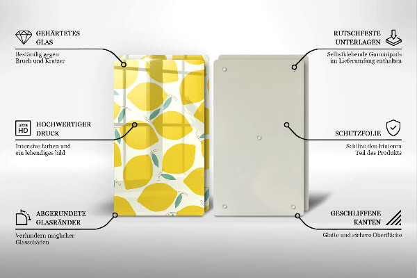 Placa din sticla protectie perete bucatarie Lămâi din desene animate