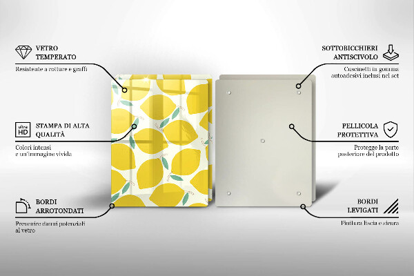 Placa din sticla protectie perete bucatarie Lămâi din desene animate