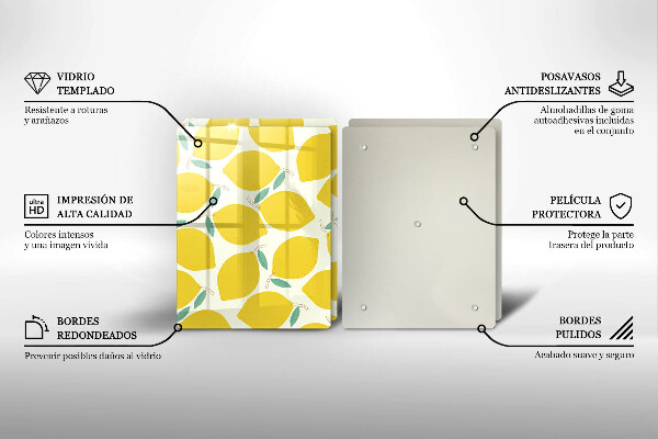 Placa din sticla protectie perete bucatarie Lămâi din desene animate