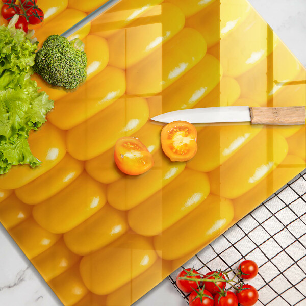 Placa din sticla protectie perete bucatarie Boabe de porumb