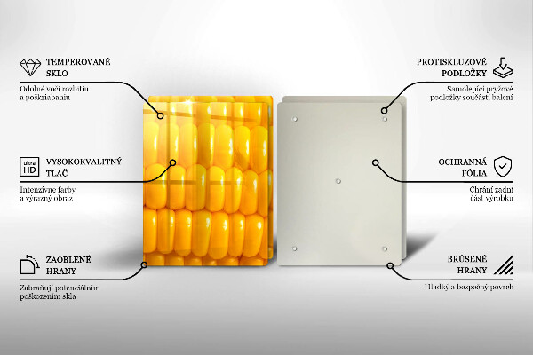 Placa din sticla protectie perete bucatarie Boabe de porumb