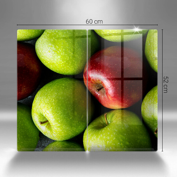 Placa din sticla protectie perete bucatarie Mere suculente