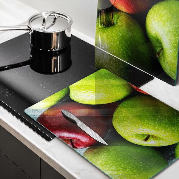 Placa din sticla protectie perete bucatarie Mere suculente