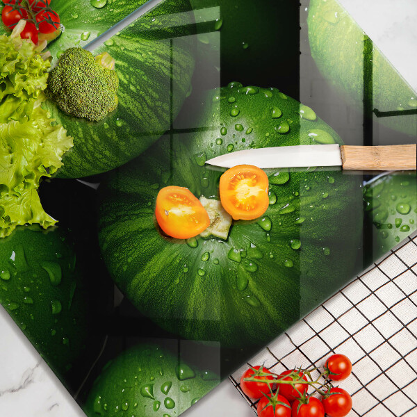 Placa din sticla protectie perete bucatarie Dovleci verzi
