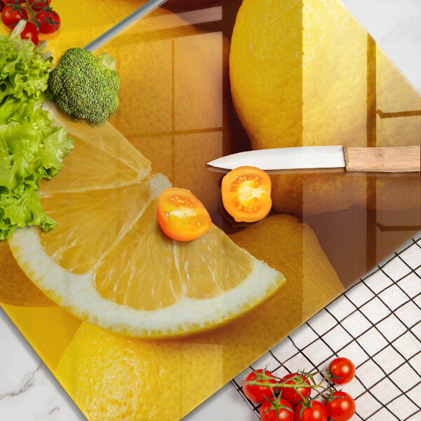 Placa din sticla protectie perete bucatarie Lămâi suculente