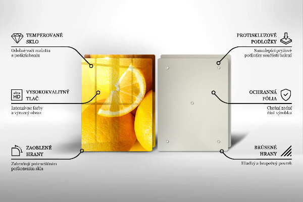 Placa din sticla protectie perete bucatarie Lămâi suculente