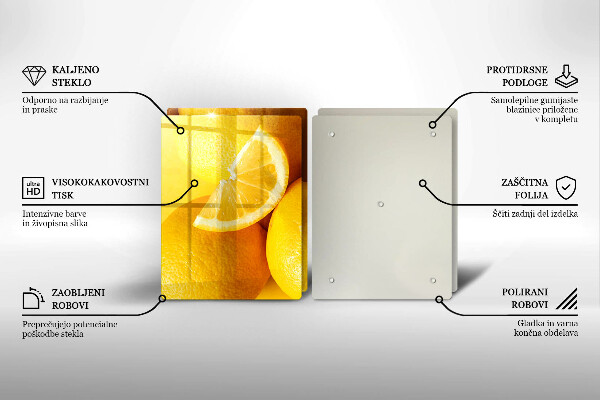 Placa din sticla protectie perete bucatarie Lămâi suculente