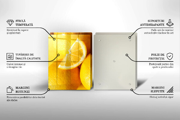 Placa din sticla protectie perete bucatarie Lămâi suculente