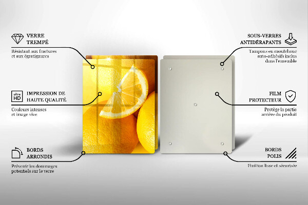 Placa din sticla protectie perete bucatarie Lămâi suculente