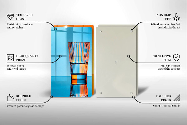 Placa din sticla protectie perete bucatarie Două pahare cu apă