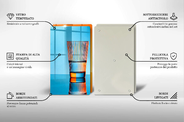 Placa din sticla protectie perete bucatarie Două pahare cu apă