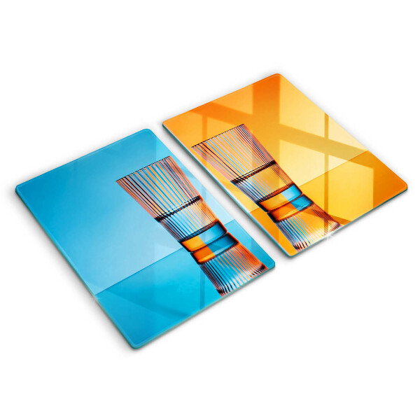 Placa din sticla protectie perete bucatarie Două pahare cu apă