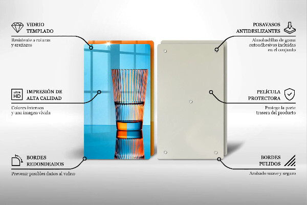 Placa din sticla protectie perete bucatarie Două pahare cu apă
