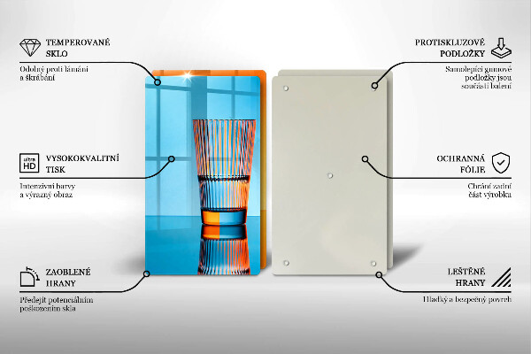 Placa din sticla protectie perete bucatarie Două pahare cu apă