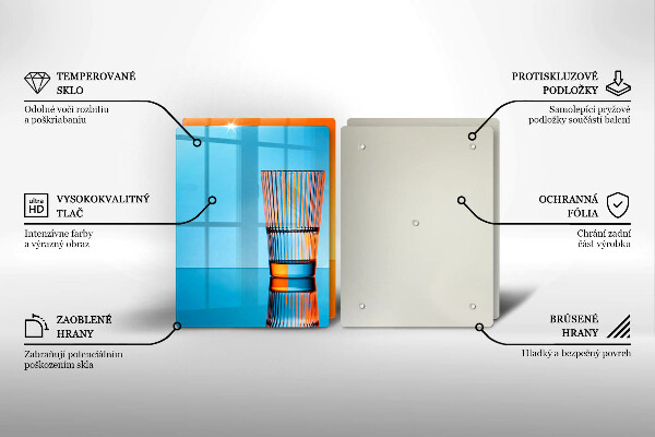 Placa din sticla protectie perete bucatarie Două pahare cu apă