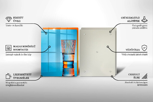 Placa din sticla protectie perete bucatarie Două pahare cu apă