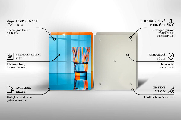 Placa din sticla protectie perete bucatarie Două pahare cu apă