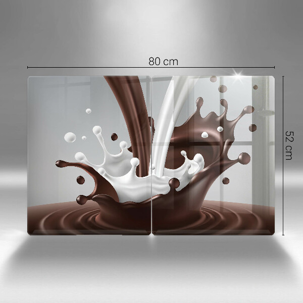 Placa din sticla protectie perete bucatarie Lapte și ciocolată