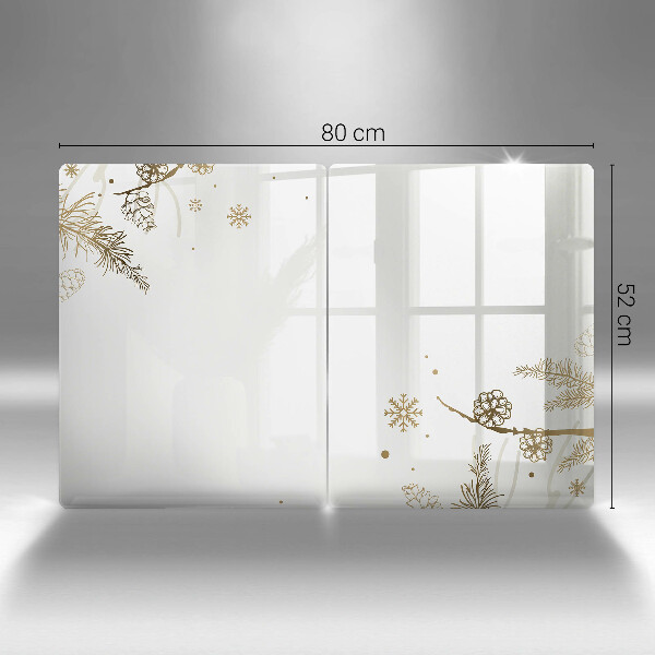 Placa din sticla protectie perete bucatarie Decoratiuni de iarna