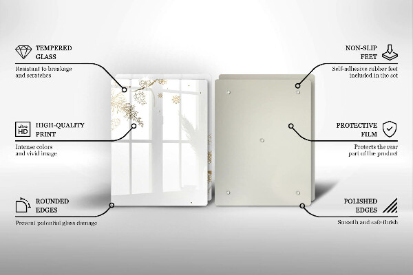 Placa din sticla protectie perete bucatarie Decoratiuni de iarna