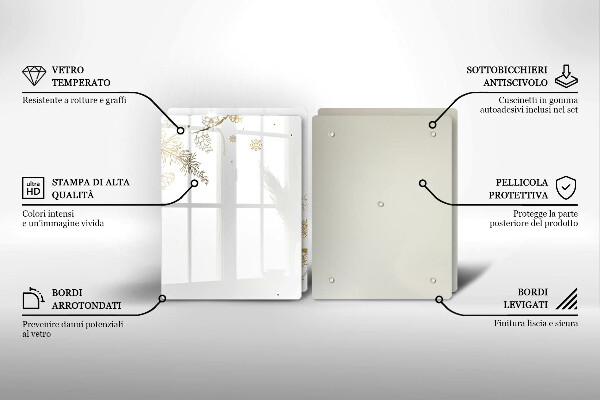 Placa din sticla protectie perete bucatarie Decoratiuni de iarna